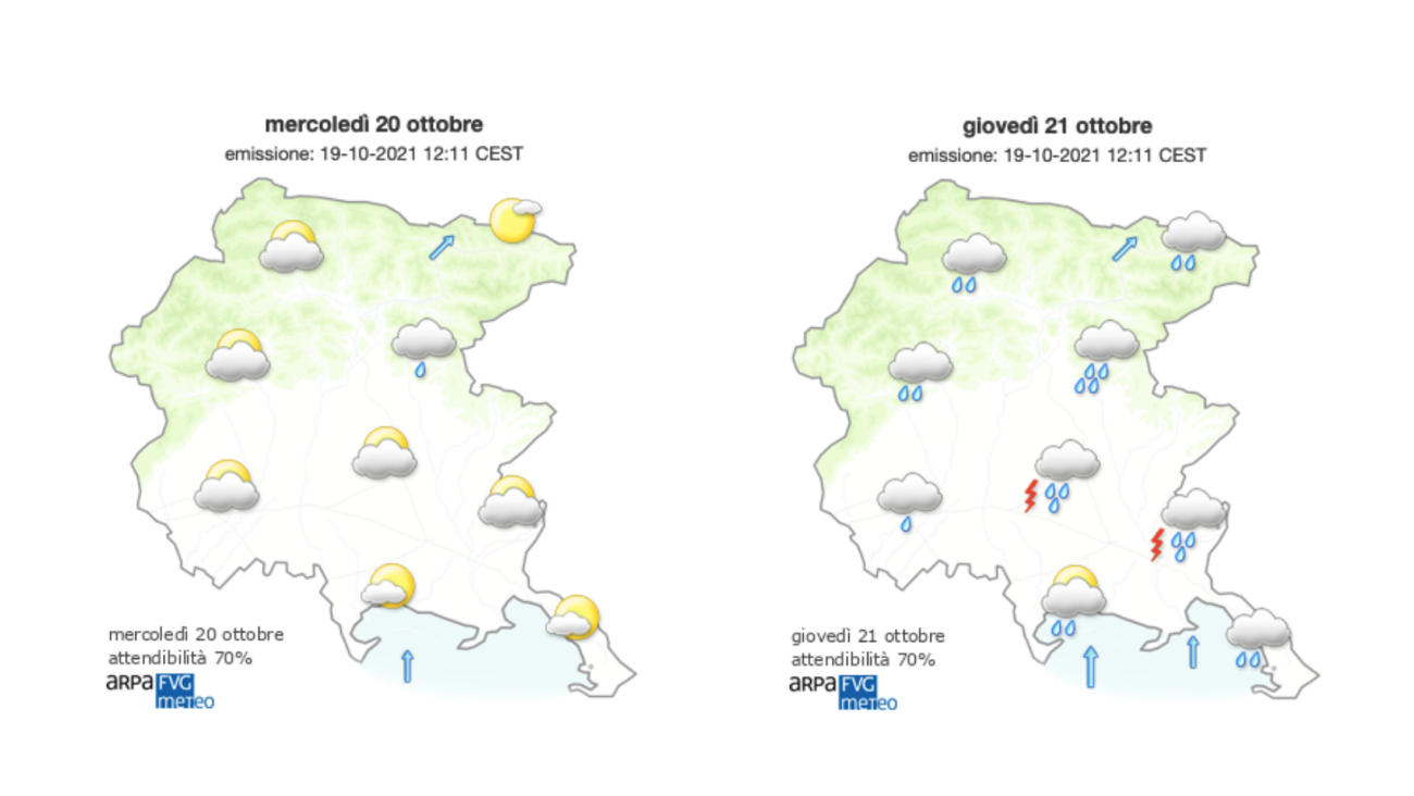 Meteo, cielo sereno ma attesa pioggia in serata sul Goriziano